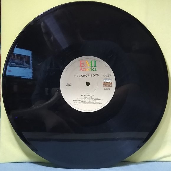 Pet Shop Boys It's A Sin 1987 Mixes Single Vinyl Record - Picture 3 of 4